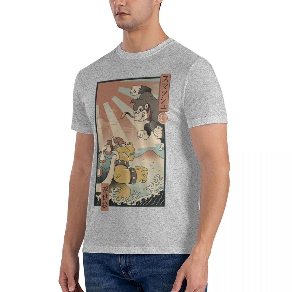 Super Smashes Bros Kaijus Smash Printed T-Shirt Funny Mens Short Sleeve Loose Oversized Tees