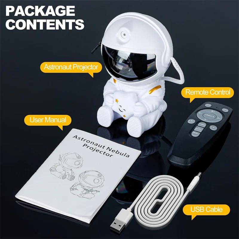 Astronaut Galaxy Projector Star Projector Galaxy Night Light Space Buddy Projector with Nebula and Remote Control for Children