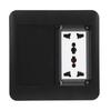 A Used Floor Outlet, 4000W 3 Prong X 4 Multifunctional Black   Concealed Floor Socket Double Door for Kitchen Living Room