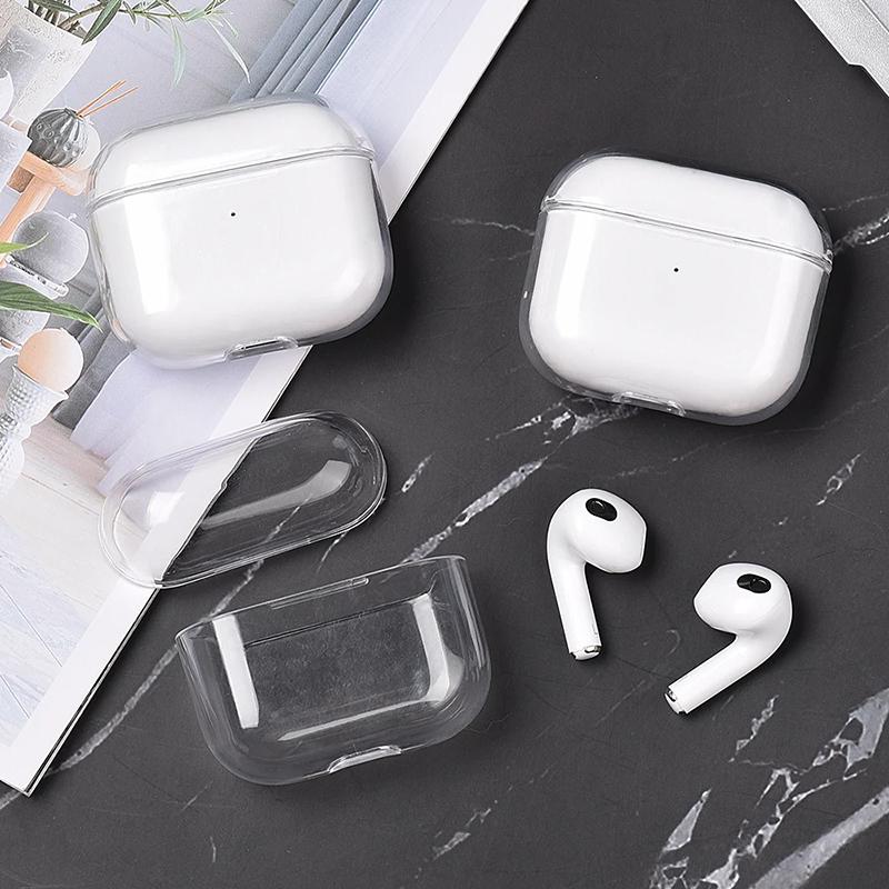 Crystal Cute Earphone Case For Apple AirPods 3 2 1 Case PC Hard Transparent Protective Cover For Airpod Pro 1st 2nd Charging Box
