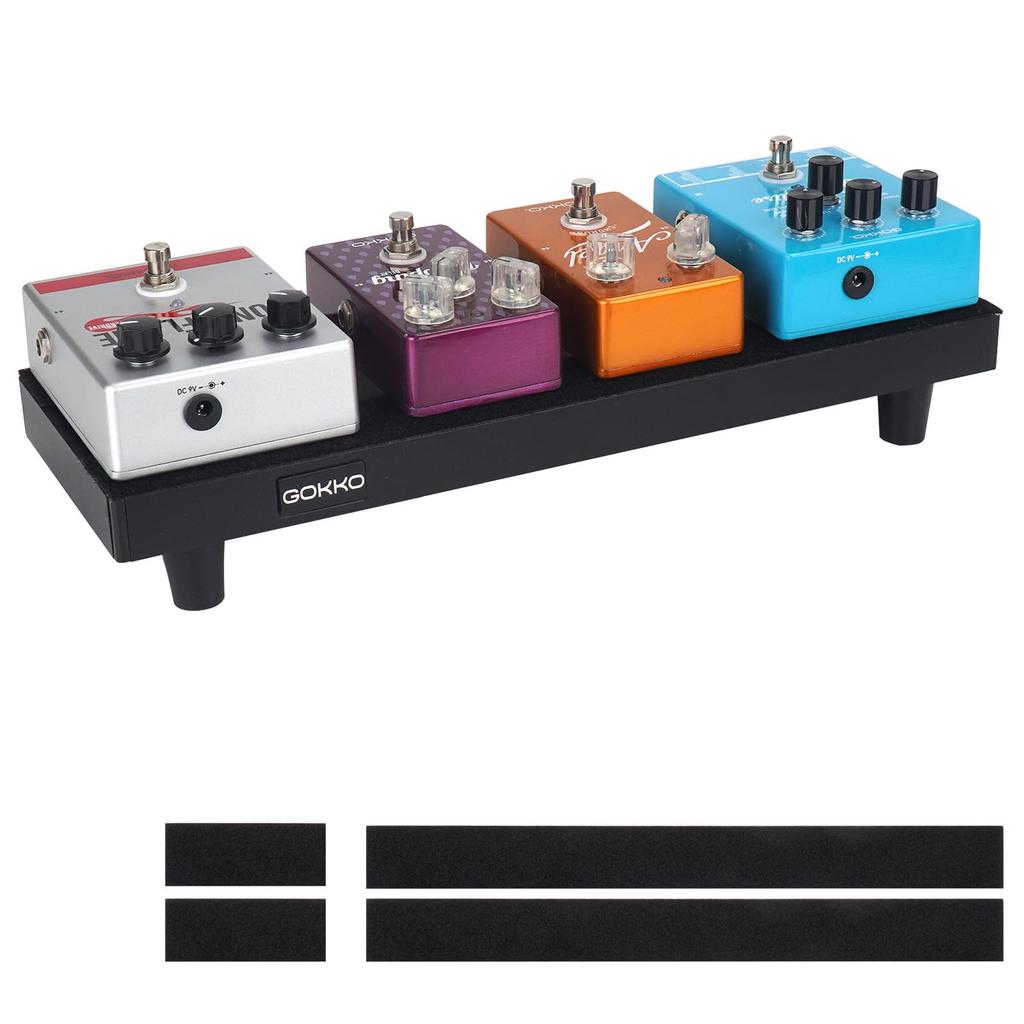 GOKKO Ultralight Guitar Effects Board, Aluminum Alloy Pedalboard, Durable and Long-lasting, Carrying Bag Not Included (S-Black)