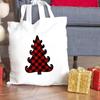 Merry Christmas Women Canvas Shopping Bag Gift Christmas Tree Shopper Bag Handbag Eco Tote Bag Fashion Female Shoulder Bag