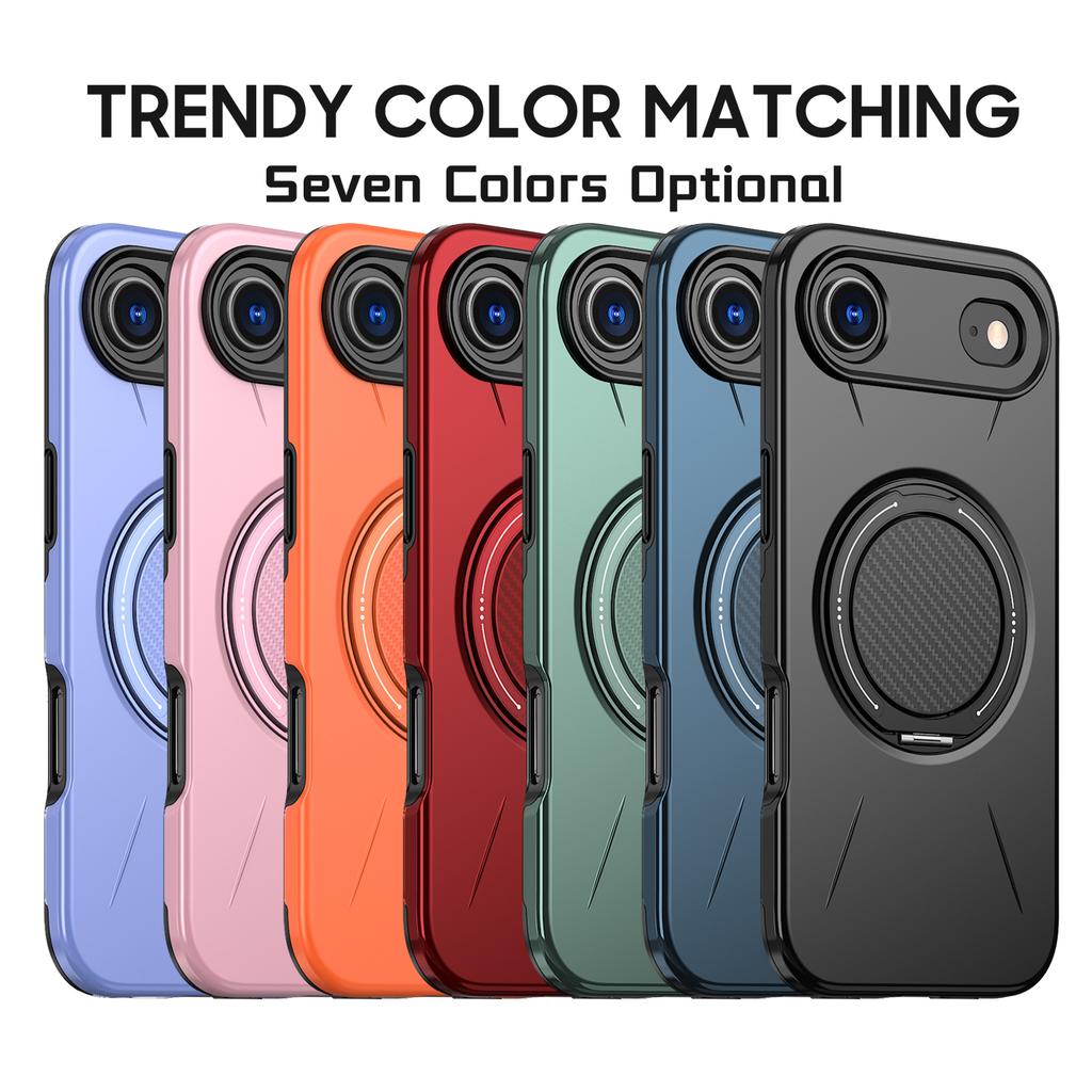 Für iPhone 17 Air Magnetische Hülle Drehbarer Ständer TPU+PC Handyhülle