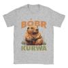 Bober Kurwa Cute Cartoon Meme Printed TShirt Summer Harajuku TShirt Unisex Women Cotton Round Neck Plus Size Clothes Short Sleeve