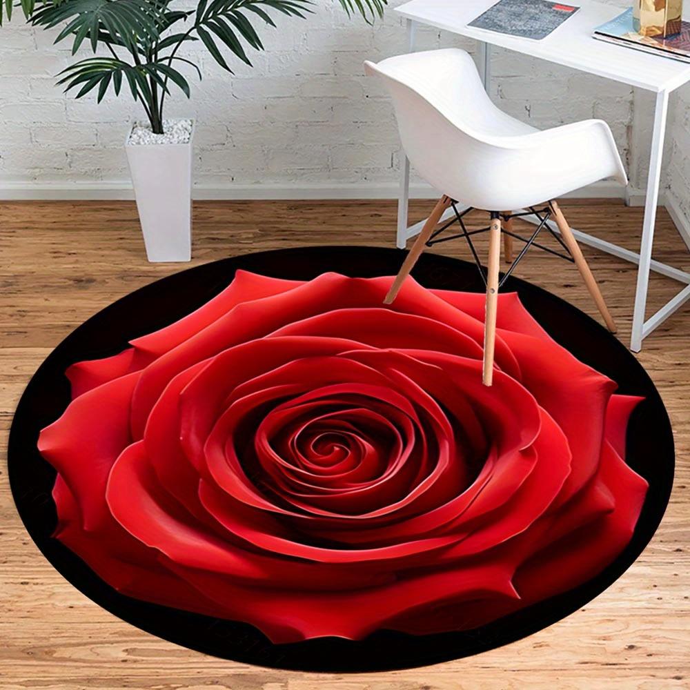 

1pc Retro 1479133753 Pattern Round Floor Mat, Non-slip for Living Room Bedroom Chair Carpets Home Decor Gifts, Home Decor Room Decor Outdoor 80cm by 80cm