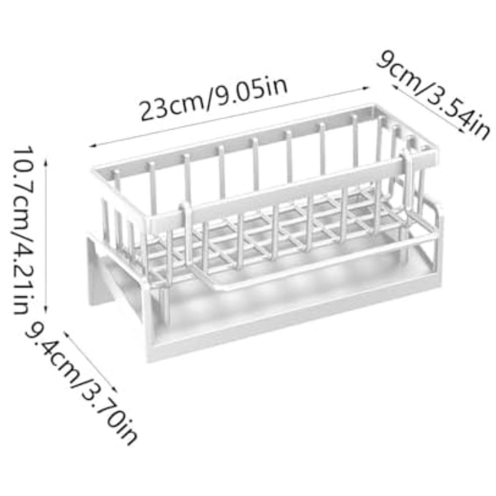 1Pcs Dish Cloth Sponge Rag Holder Kitchen Countertop Drainer Rack Quick Drying Black White Gray Kitchen Sink Storage Organizer