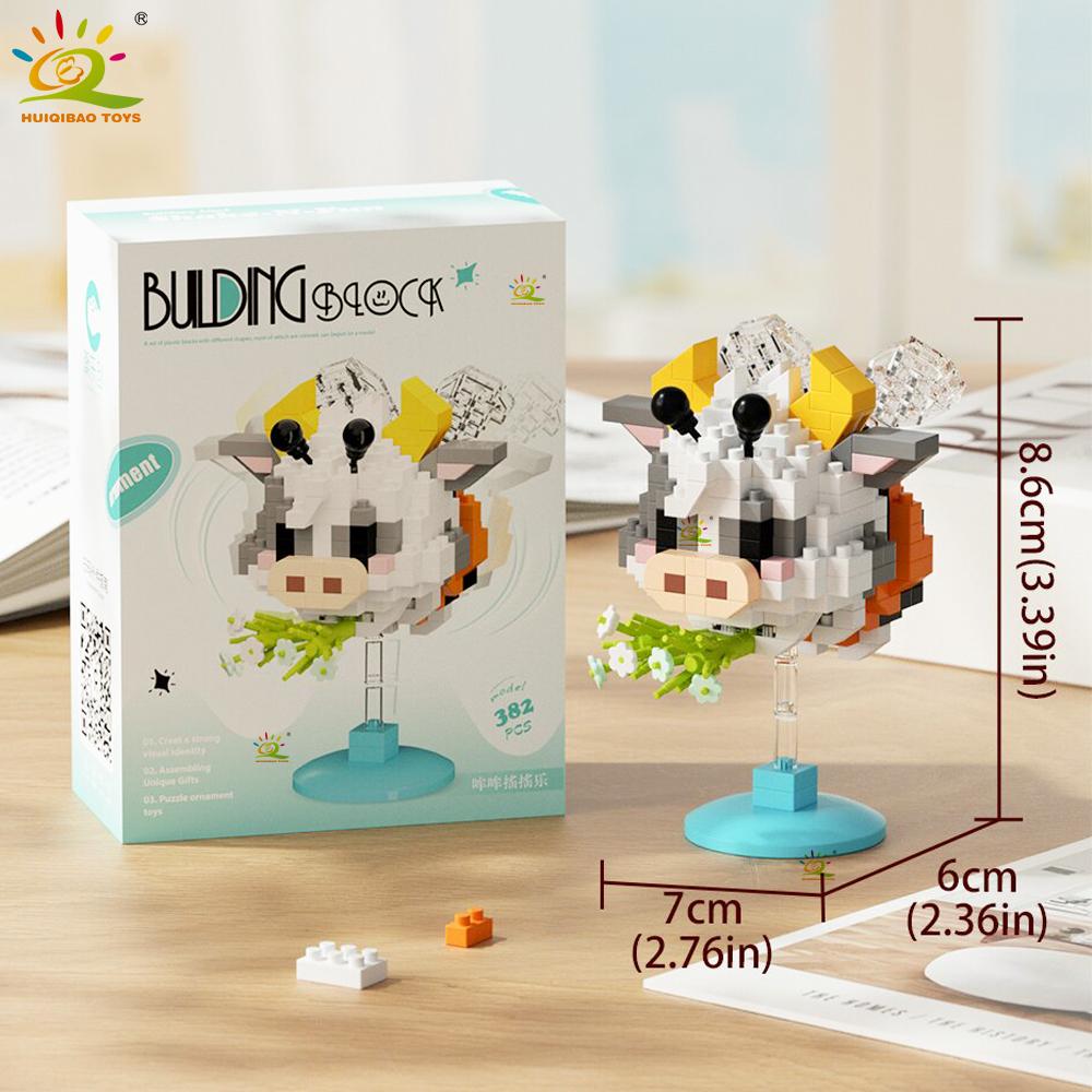 Moc Cute Animal Model Micro Building Block Panda Rabbit Bee Mini Diamond Model Brick Toy For Children Desk Decor.