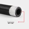 1m AN4-AN12 Oil Cooling Pipe Nylon Braided Pump Gas Ethanol Fuel Hose Kit - Black