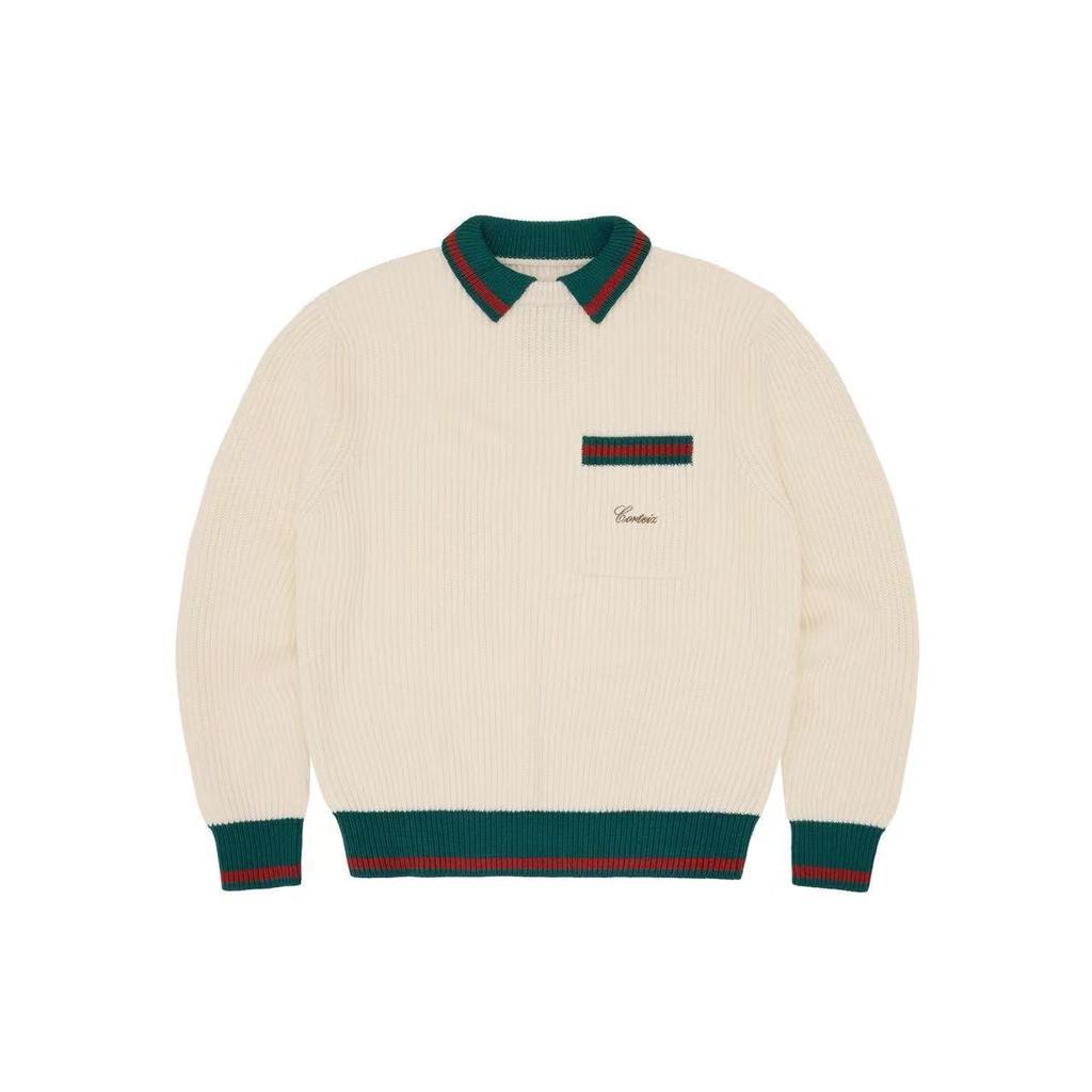 Corteiz Trendiger Woll-Reißverschluss-Cardigan - Amerikanischer Retro Street Hip Hop Unisex Jacke