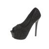 2021 Trendy European & American Sequin Peep Toe High Heel Platform Women's Shoes