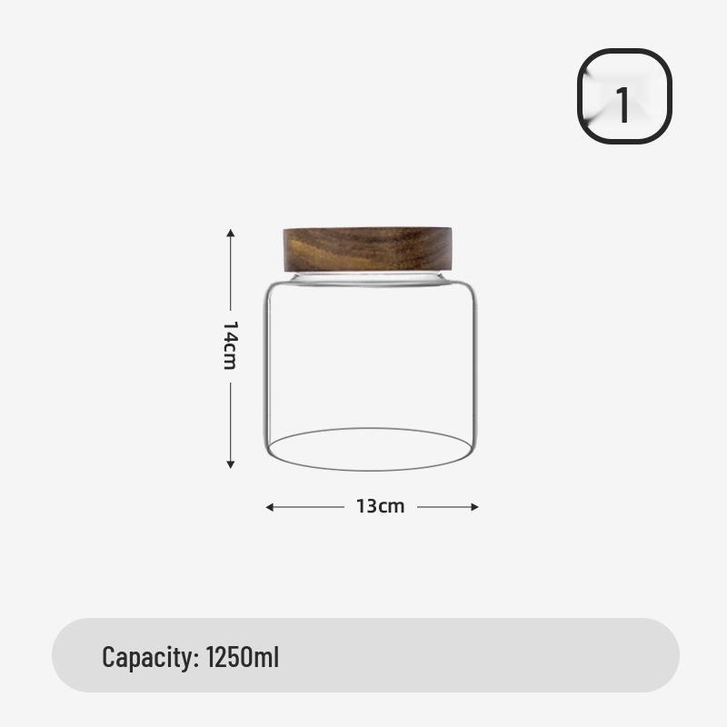 Japanese Glass Storage Jar with Lid for Coffee, Tea, Dried Tangerine Peel, and Grains