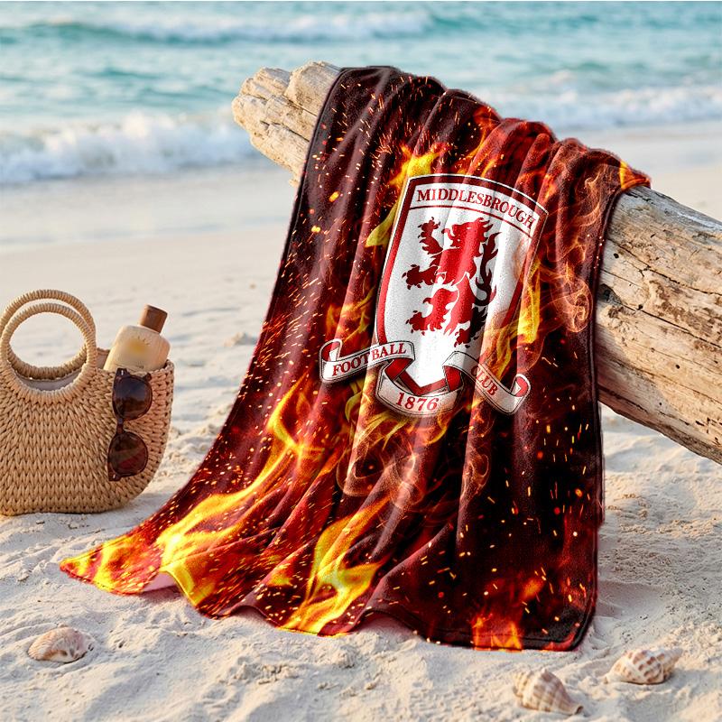 Asciugamano da Spiaggia in Microfibra Middlesbrough FC Asciugatura Rapida Assorbente Grande per Spiaggia Nuoto Viaggio