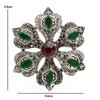 Big Acrylic Flower Brooches Women Vintage Red Green Flower Weddings Party Brooch Pins Gifts