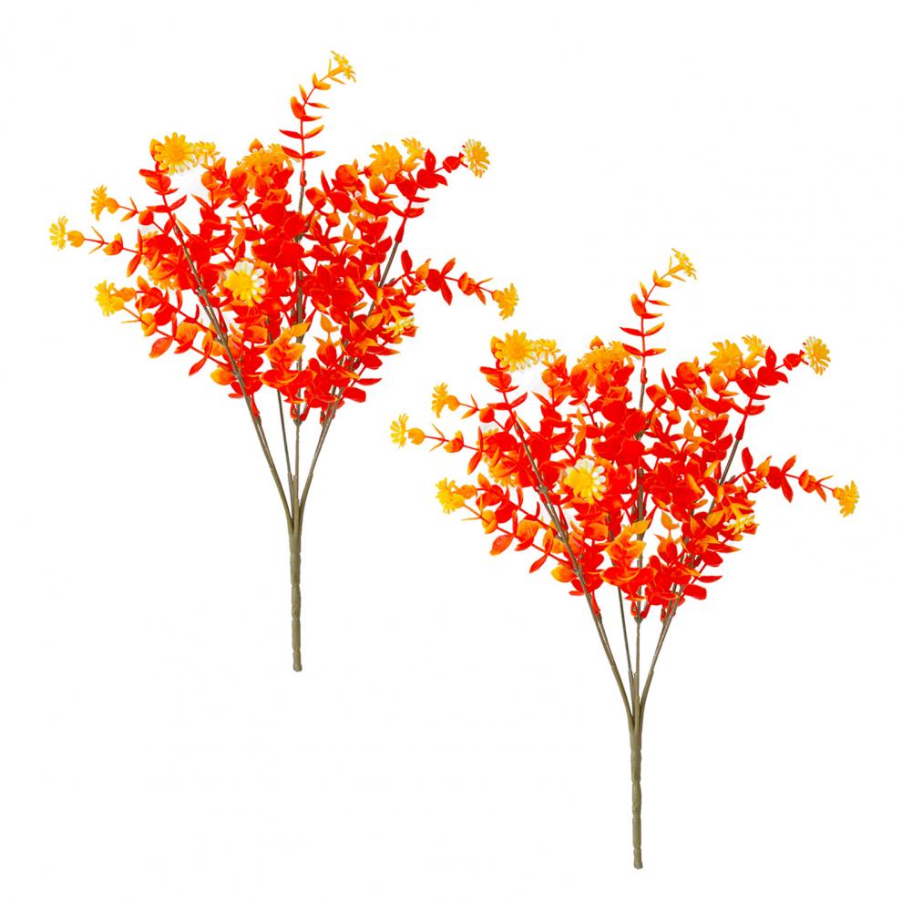 Simulation Flower Decor Artificial Fall Flowers Fall Harvest Festival Eucalyptus Leaf Artificial Flower for Halloween for Indoor
