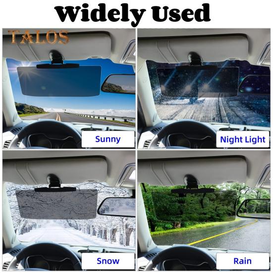 Car Sun Visor Extender Polarized Car Visor for UV Protection Anti-Glare Easy Install Adjustable Angle Universal Size Safe Driving Accessories for