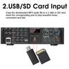 HIFI Audio Power Amplifier Home Theater Karaoke Amplifier Audio Support FM USB SD with Remote Control AC 110/220V 3000W