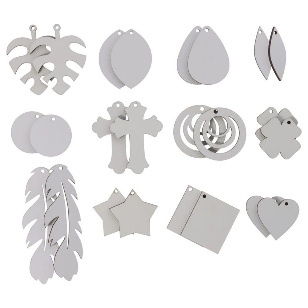 

12 Assorted Shapes Earring Blank Teardrop Shapes Wire Hooks DIY Jewelry Making