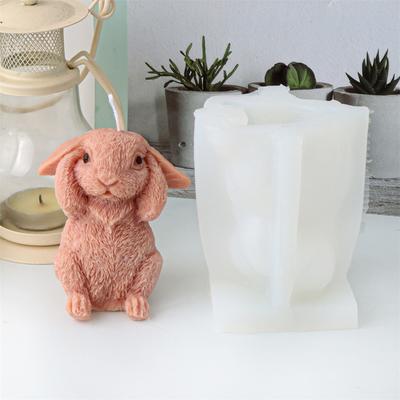 New Easter Rabbit Silicone Candle Mold DIY Bunny Gypsum Soap Mold Animal Resin Making Crafts Casting Molds Party Gift