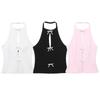 Fashion Style 2024 Summer New Arrival Women's Clothing Stylish Easiest for Match Bowknot Decoration Hanging Collar Tops 4772009