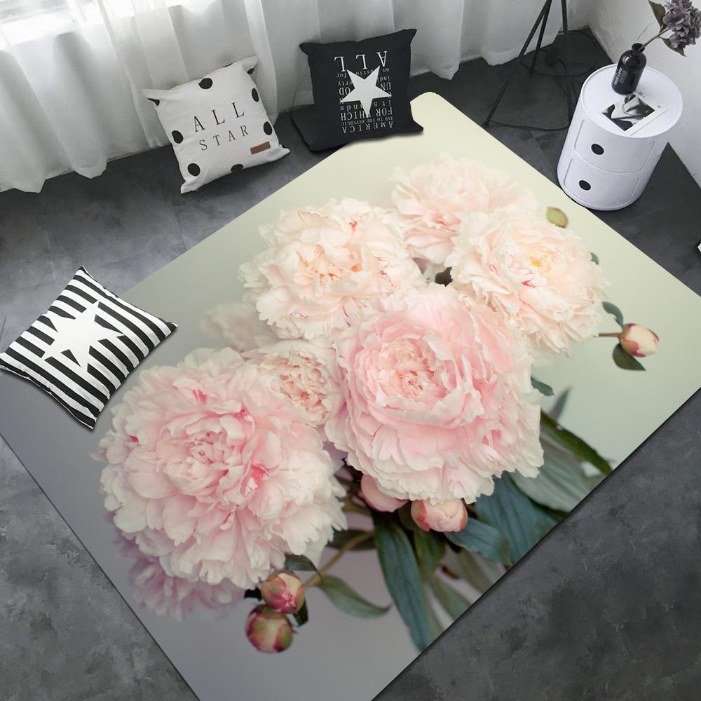 

Рожево-фіолетова півонія, килимки для кімнат, ретро, на вибір, килим для вітальні, кухні, нековзний, вітальний килимок 40x60cm