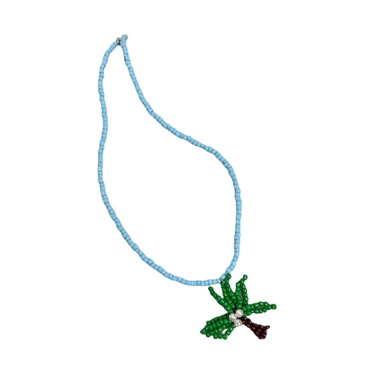 Bohemian Coconut Tree Shell Necklace Adjustable Layer Chain Acrylic Alloy Jewelry for Women Casual Beach Vacation Wear
