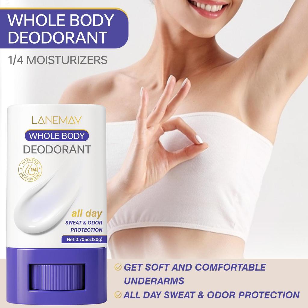 Whole Body Deodorant-Moisturizer The Skin, Get Soft And Comfortable-48HR Odor & Wetness Protection-Suitable for Women, 20g