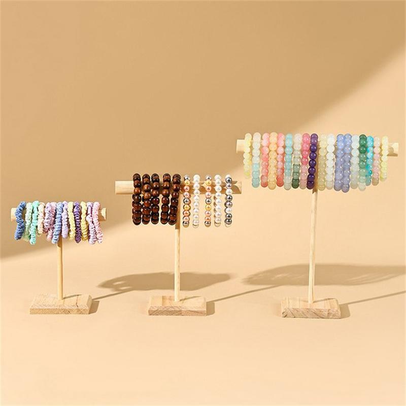 Stojan na rekvizity na šperky z masivního dřeva Náhrdelník s přívěskem do vlasů Stojan na skladování šperků