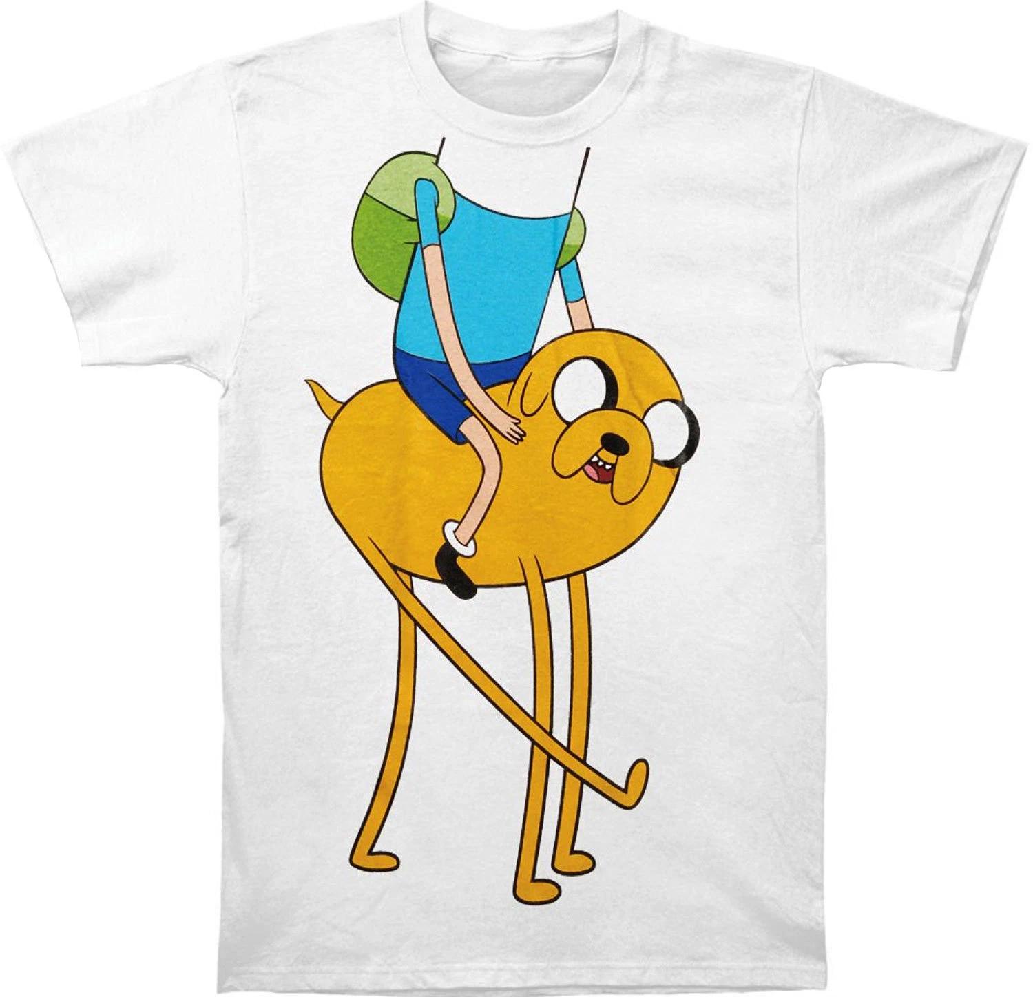 Official Adventure Time With Finn And Jake Friends Costume Adult 100% Cotton T-shirt Mens Tees Top - Jake L