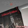 2pcs, 2D FLAT PRINTING Curtains (Without Rod) Cityscape Elegance Popular Print Curtains Semi-Sheer Curtains Outdoor Decorations
