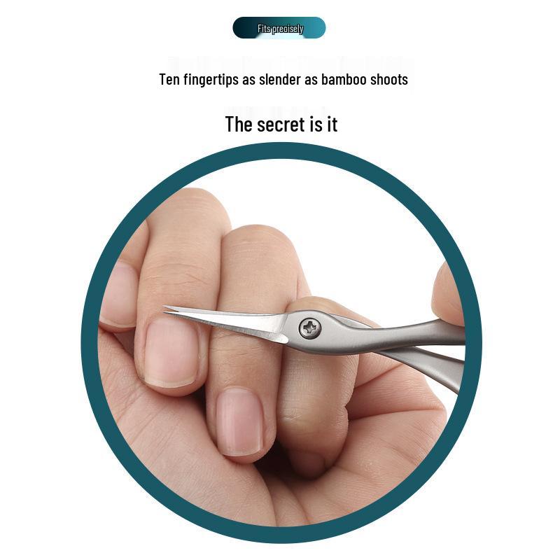 Ukrainian-Russian Swan Shaped Frosted Dead Skin Nippers - Front-End Manicure Cuticle Scissors