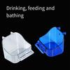 Bird Feeder Outdoor Easy-to And Convenient For Parrots Easy To Clean PP Bird Cage Parrot Bird Bath Bowl Bird Baths, Blue