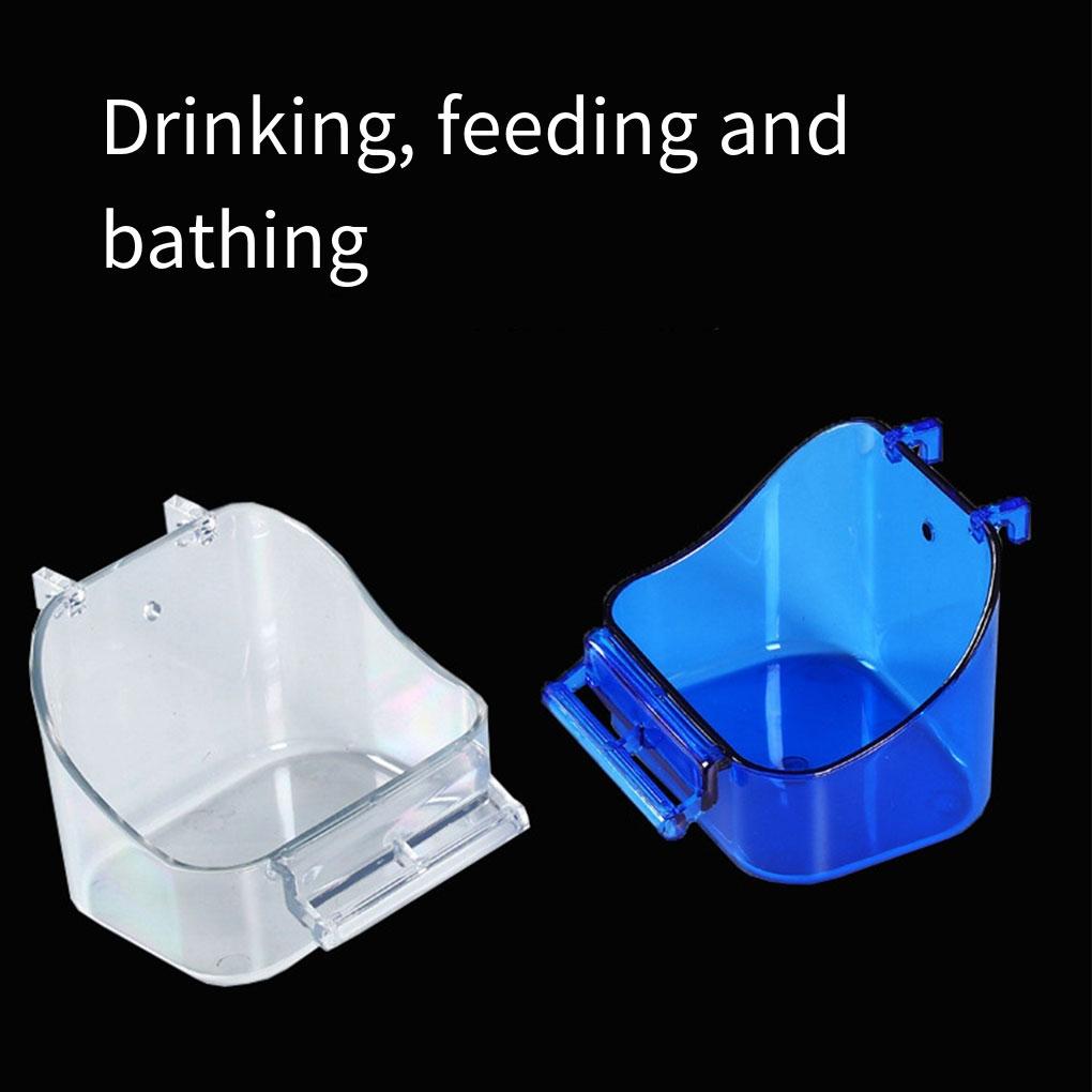 Bird Feeder Outdoor Easy-to And Convenient For Parrots Easy To Clean PP Bird Cage Parrot Bird Bath Bowl Bird Baths, Blue