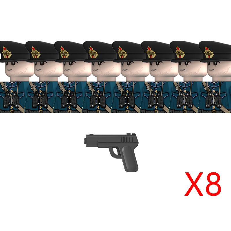WW2 Military Navy Series Soldier Figures Building Blocks Navy Warrior Bricks Toys Gifts
