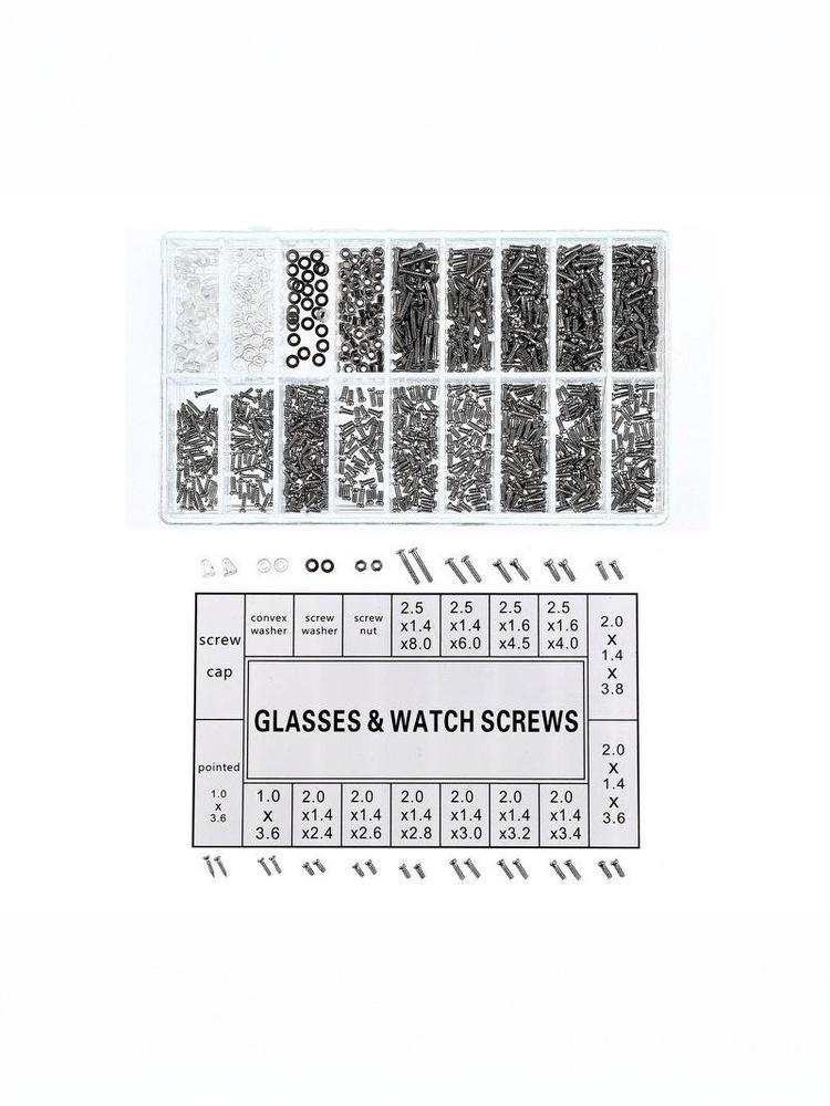 18-in-1 Glasses Repair Screw Kit | Precision Nose Pads, Spacer Caps & Frameless Screws For Eyeglass Adjustments & Maint