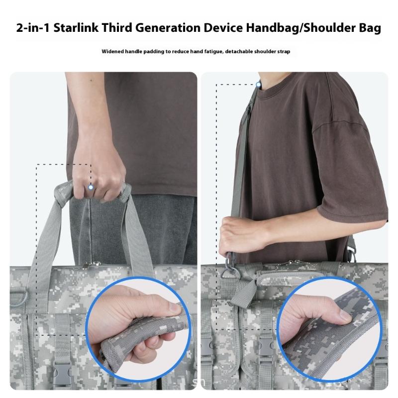 Travel Bag Multi-Pocket Travel Organizer for Starlink Gen 3 Accessories Travel Carrying Bag Travel Storage Bag