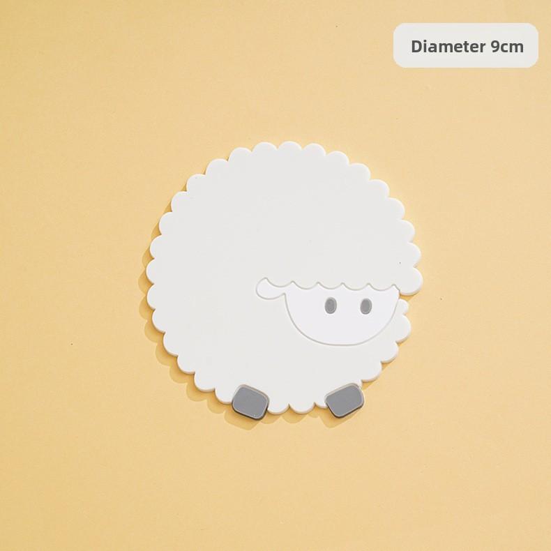 Cartoon Sheep Silicone Trivets, Heat Resistant Placemats for Dining Table, Non-Slip Insulation Pads for Bowls, Cups, and Dishes
