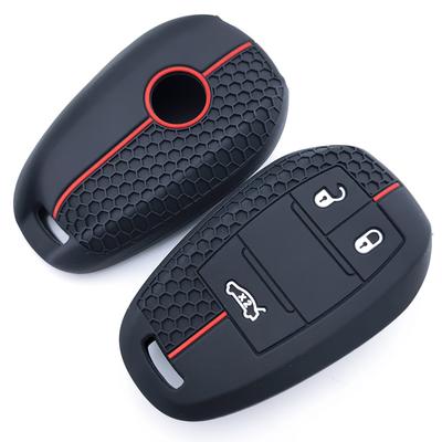 3 Button Silicone Car Key Case Cover For Alfa Romeo Stelvio Giulia Remote Fob Shell Skin Key Protector Accessories