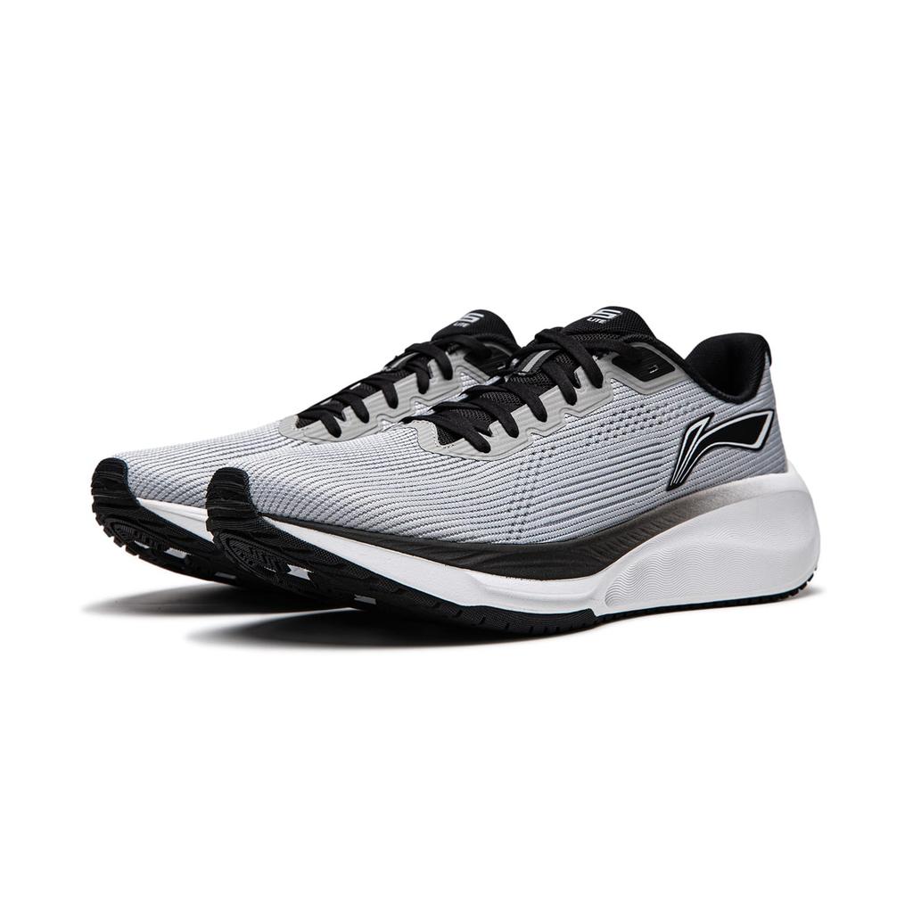 LiNing Wuyue 2.0 Gedämpfte Rutschfeste Abriebfeste Atmungsaktive Niedrige Sprint-Laufschuhe Herren Nebelgrau ARSU009-2