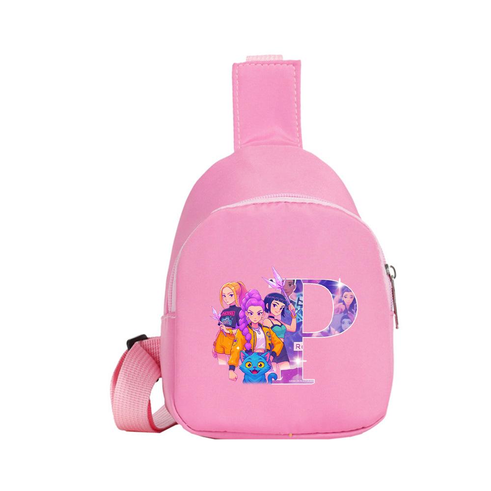 Anime Tegneserie 26 Engelsk Bogstav K-Pop Dæmonjægere Kawaii Brysttaske til Dreng Pige Skuldertaske Studerende Bærbar Crossbody Pung Barn Julegave