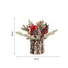 25cm Flocking PE Simulation Christmas Pine Cone Tree Decoration High-quality Home Window Desktop Ornaments Mini Christmas Tree