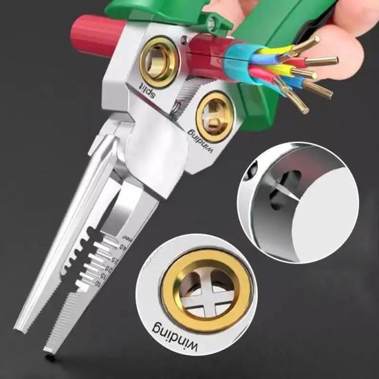8-in-1 Wire Stripper with Voltage Tester Ergonomic Handle Compact Portable Multi-function Electric