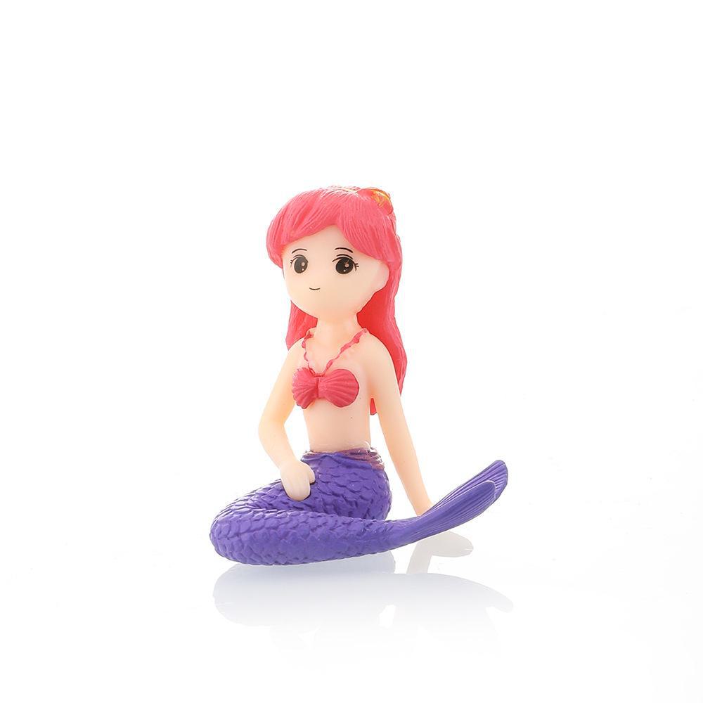 Mermaid PVC Fish Tank Decoration: Small Desktop Aquarium Ornament for Bonsai Landscapes