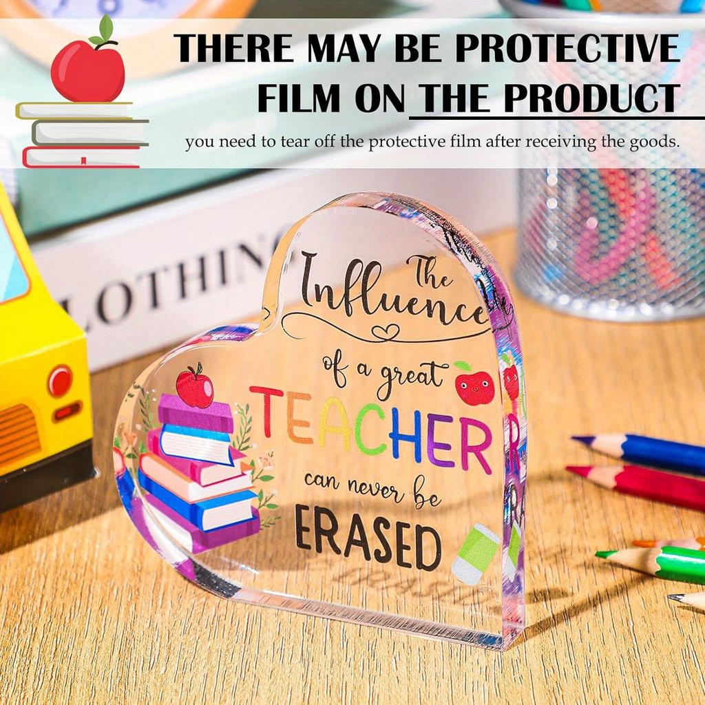 Teacher Appreciation Paperweight - Heartfelt Keepsake for Classroom & Office