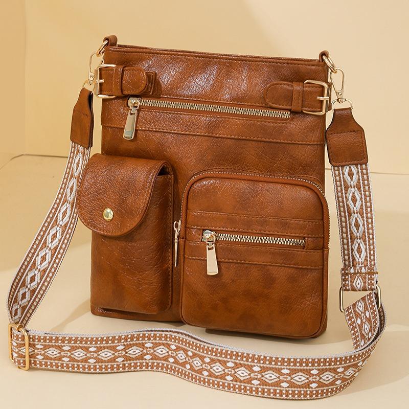 Bag Women's Spring Pu New Soft Leather Bag Simple Shoulder Messenger Bag Trendy Fashion Large Capacity Backpack Women