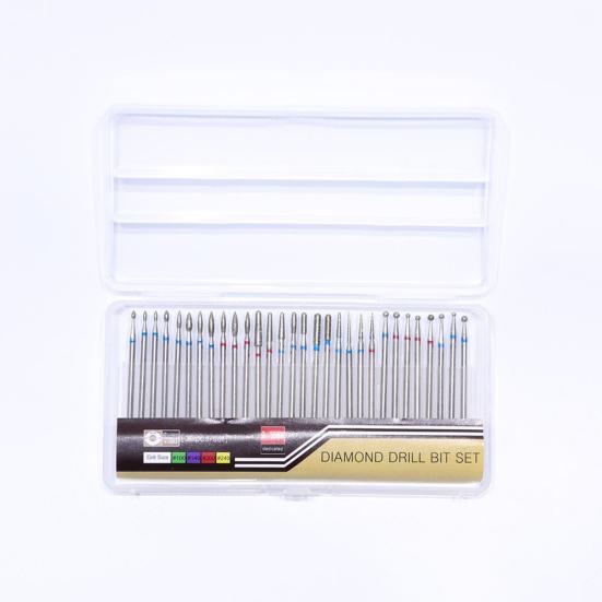 30Pcs Professional Manicure Pedicure Drill File Bits Set Nail Grinding Head Tool