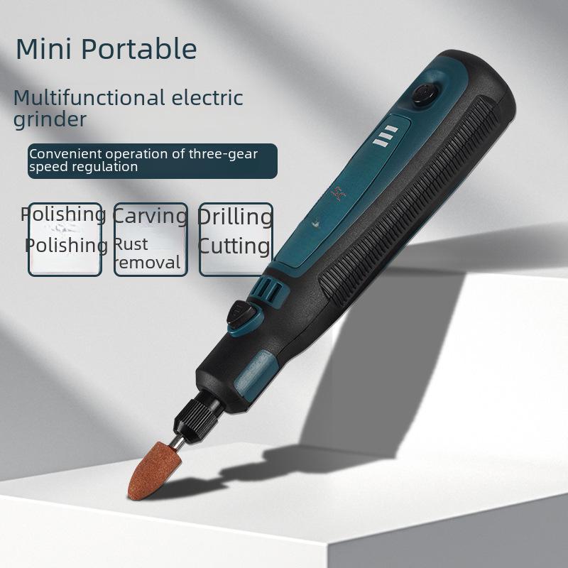 Compact Handheld Electric Grinder: Jade Polishing & Carving Tool, Rechargeable Mini Drill for Household Use