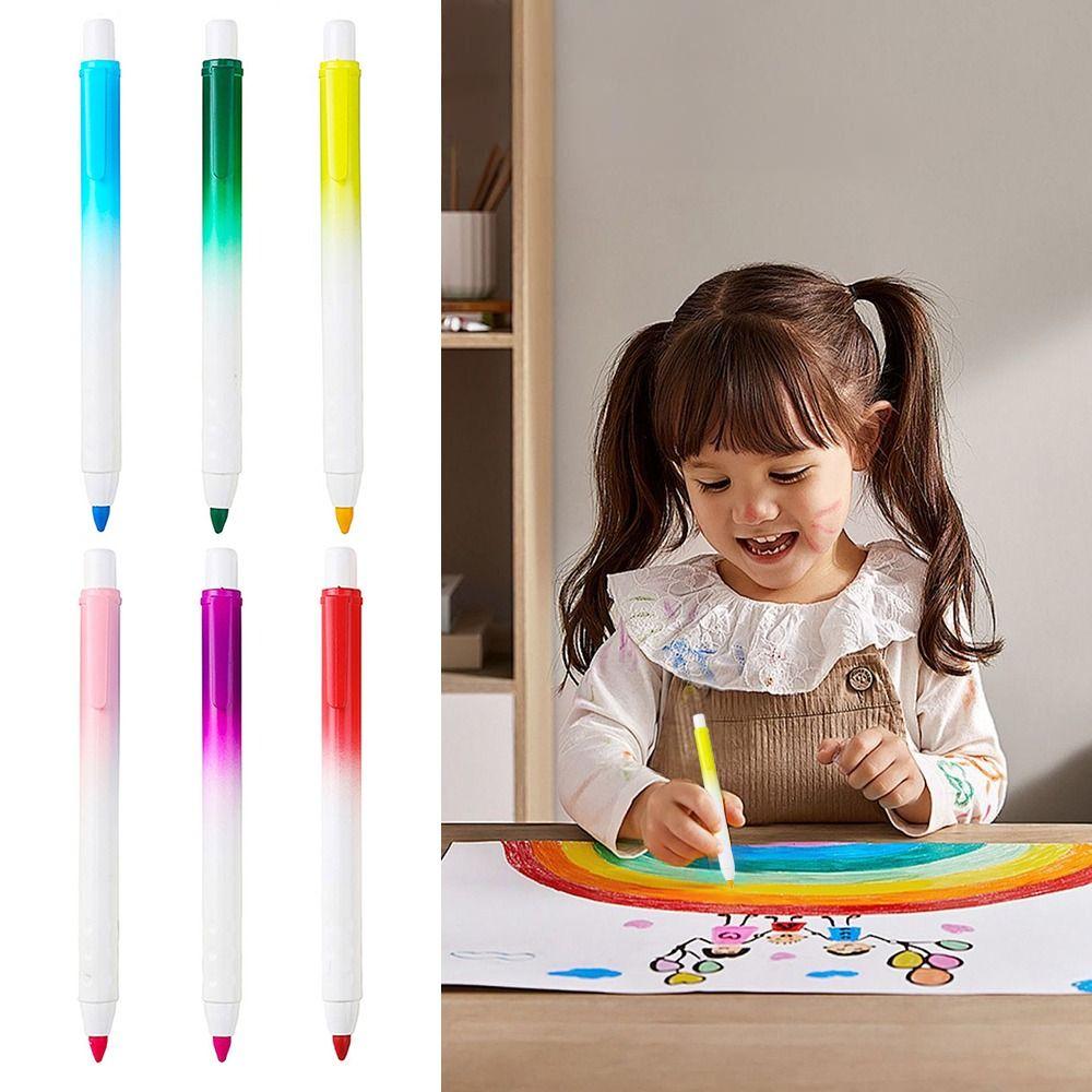Replaceable Refills Erasable Crayon Smooth Writing Painting Doodle Pen Mechanical Crayon  Students
