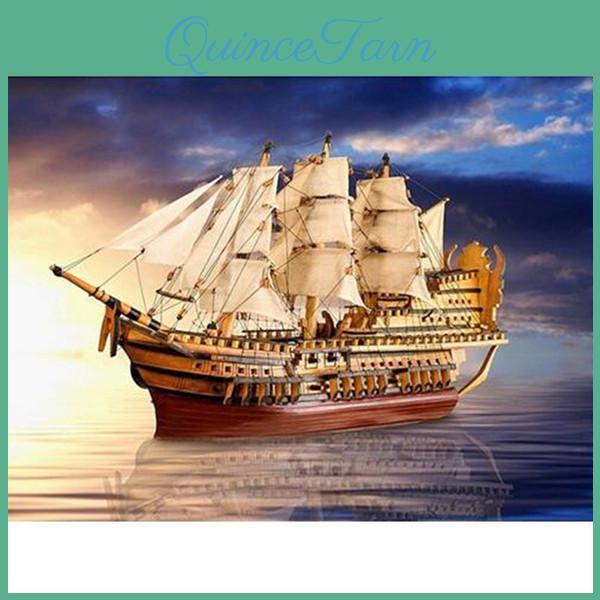 Diamond Diy Painting Full 5d Sea Sailing Diamond Embroidery Full Lay Cross Stitch Home Decor Handmade Gift