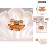 Unique Alloy Badge With Playful Cartoon Style Hamburger Fries Cola And Hot Dog Character
