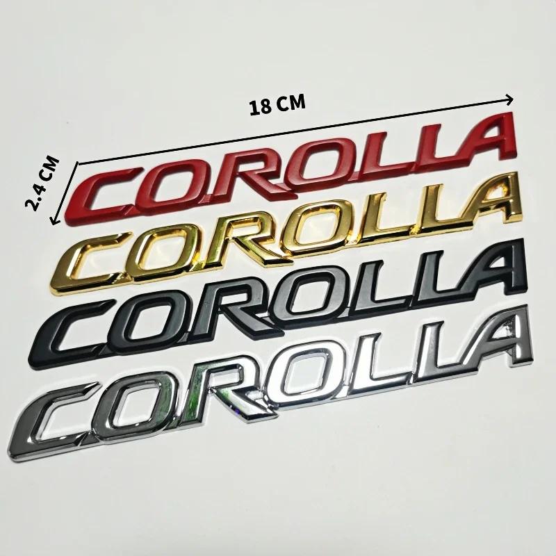 FAJC5 3D Metal Toyota Corolla Emblem Badge For Toyota Corolla Cross Rear Trunk logo Car Stickers Accessory